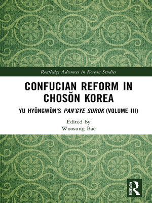 cover image of Confucian Reform in Chosŏn Korea, Volume III